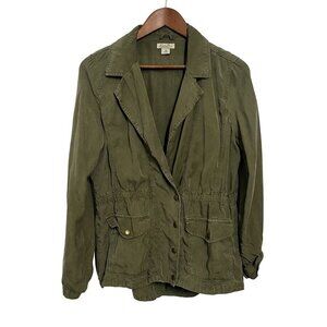 Lucky Brand Women’s Jacket Army Green Lightweight Size Medium Utility